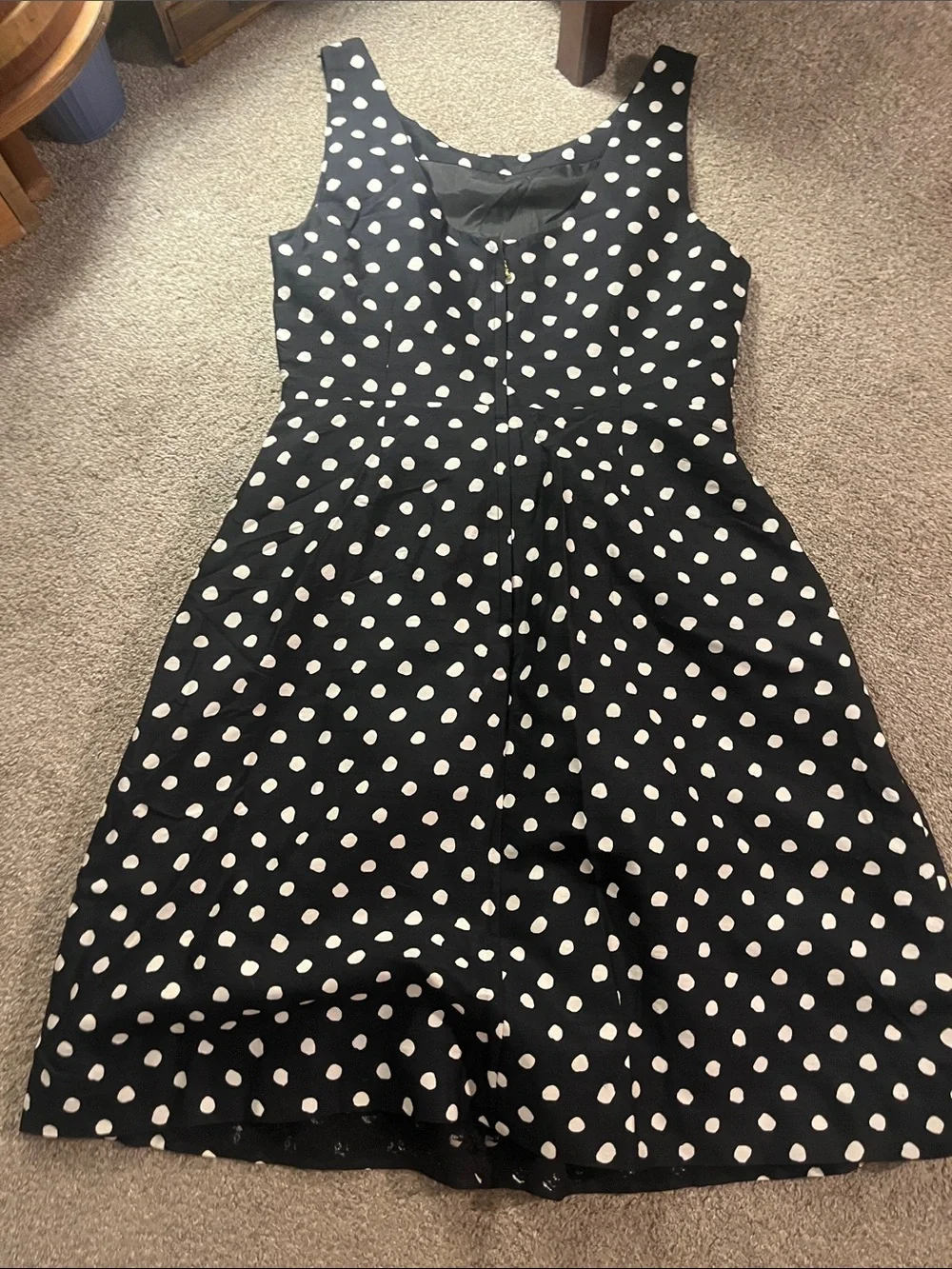 ♠️👓♠️👓♠️ kate spade Black&White Silk Polkadot BIG BOW “Jillian” Dress sz12 EUC